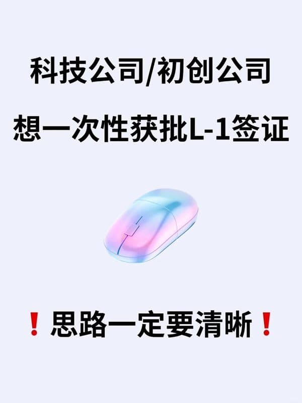 科技公司/初创公司想申请美国L1签证，思路一定要清晰
