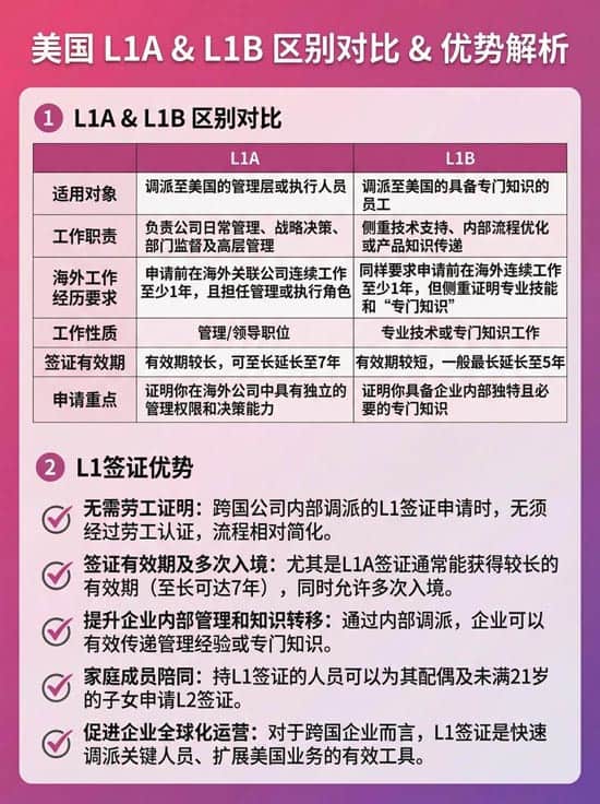 美国重磅，美国L1工作签证仅需1.5万美刀