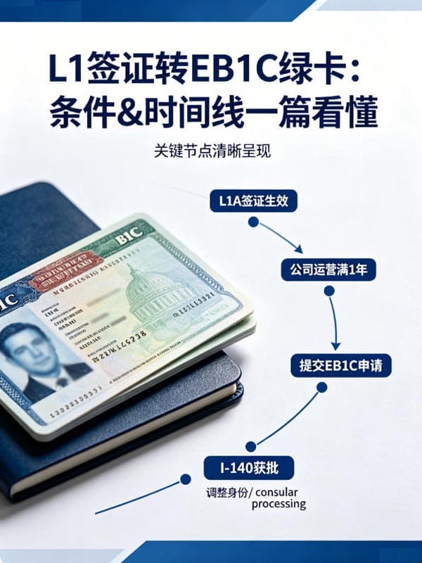 L1签证转EB1C绿卡｜条件&时间线一篇看懂